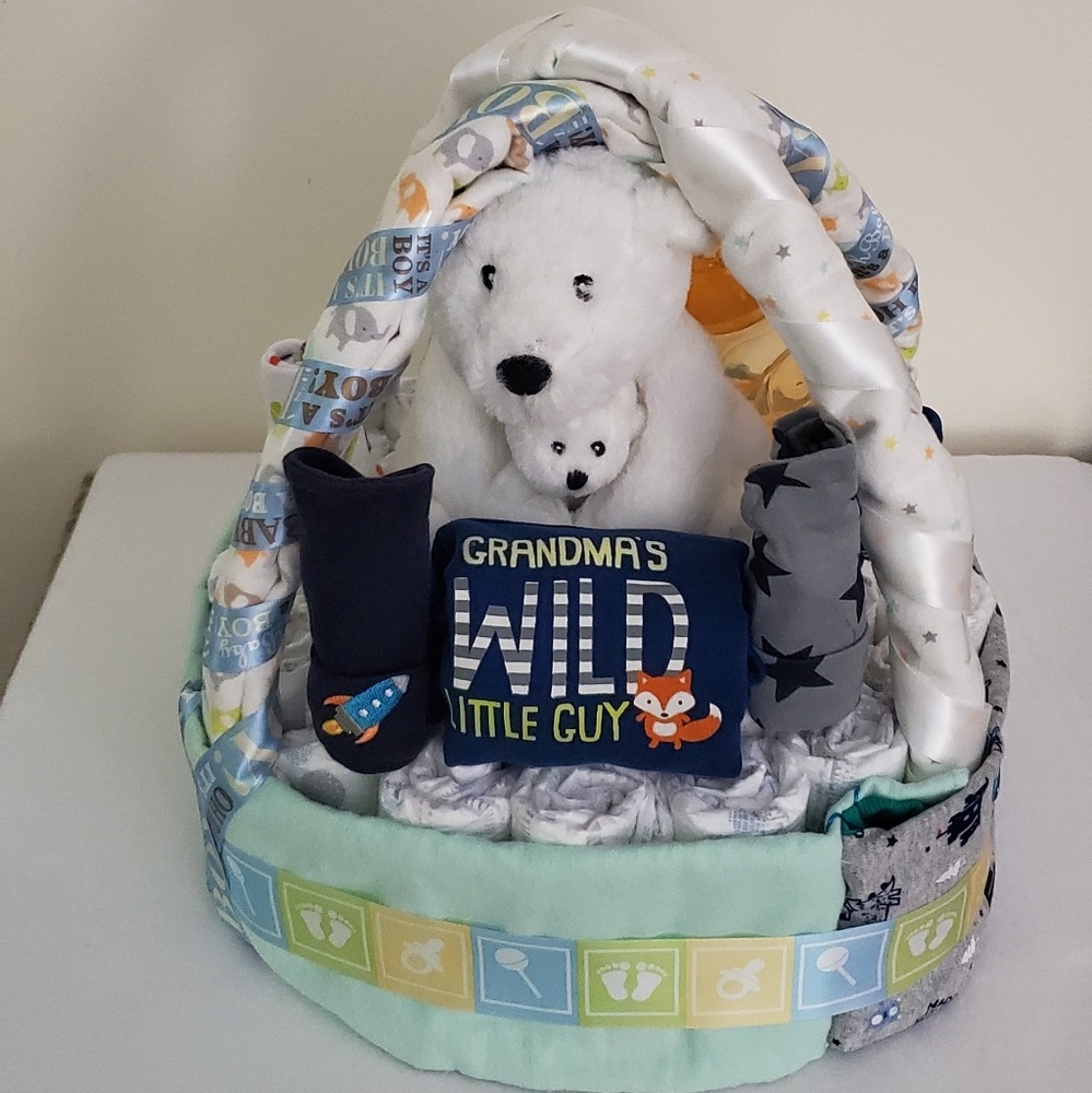 Spring Basket DIAPER Cake